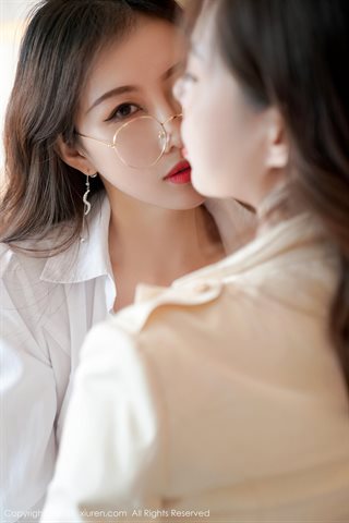 [XiuRen] No.3444 Người mẫu Bai Ruxue & Yueyin Hitomi Hotel chủ đề cốt truyện chị em sexy hoa tạo dáng khiêu khích ảnh cám dỗ - 0012.jpg