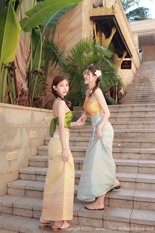 [XiuRen] No.3462 Koleksi model Xia Xi & Yin Tiantian tema eksotis setengah menunjukkan foto godaan tubuh panas - 0010.jpg
