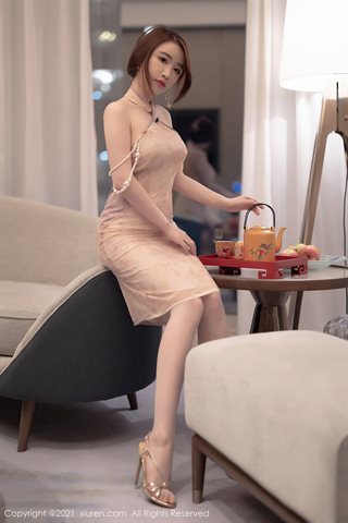 [XiuRen] No.3497 Nữ thần Cherry Feiyue Sakura Jiangsu, Chiết Giang và Thượng Hải đi du lịch phòng riêng quần lót ren màu hồng khoe - 0025.jpg