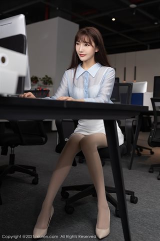 [XiuRen] No.3644 Model Lu Xuanxuan's intern story theme shows sexy underwear and thongs, hot and tempting photo - 0003.jpg