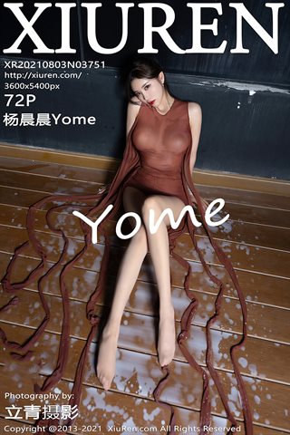 [XiuRen] No.3751 Göttin Yang Chenchen Yome Milk Design Visuelles Thema Leichtes Kleid Nasser Körper Verführerische Versuchung Foto