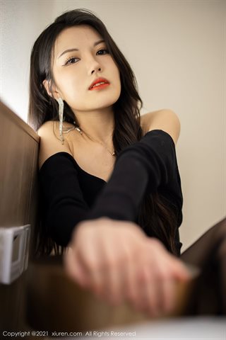 [XiuRen] No.3822 Người mẫu mới Yuanyuan sốt Belle Hàng Châu ảnh du lịch váy đen thanh lịch với quần ống rộng màu đen ảnh quyến rũ - 0036.jpg