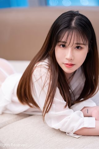 [XiuRen] No.3832 Newcomer model Tianxi Dora private classic white shirt with ultra-thin no inner meat pantyhose temptation photo - 0040.jpg