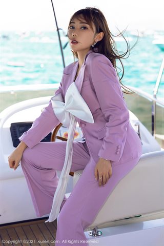 [XiuRen] No.3833 Người mẫu dễ thương nội y Trung Quốc bé Ma Cao du lịch chụp ảnh du thuyền chủ đề nơ đồ lót khoe thân hình nóng - 0011.jpg