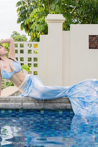 [XiuRen] No.3849 Модель Meiqi Mia Sanya Travel Photo Mermaid Theme Pool Sexy Lingerie Show Plump Body Temptation Photo - 0012.jpg
