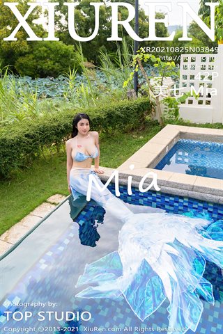 [XiuRen] No.3849 Model Meiqi Mia Sanya Travel Photo Mermaid Theme Pool Sexy Lingerie Show Plump Body Temptation Photo