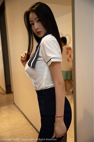 [XiuRen] No.3860 मॉडल Xiong Xiaonuo Yangshuo काली स्कर्ट और अति पतली काली पेंटीहोज के साथ सफेद शर्ट की यात्रा तस्वीर - 0016.jpg