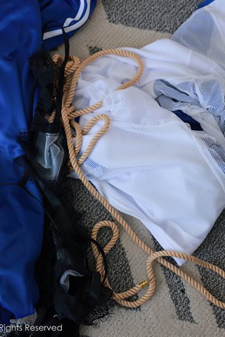 [XiuRen] No.3875 Modelo amanhã flor pêssego azul uniforme escolar tema roupa íntima de renda semi-exposta sexy embrulhada tentação - 0042.jpg