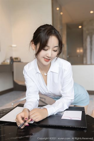 [XiuRen] No.3917 Model Tang Anqi customer manager theme take off professional clothes revealing sexy flesh-colored underwear - 0079.jpg