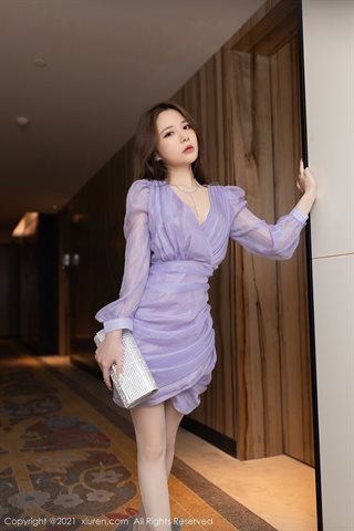 [XiuRen] No.3930 モデルキャビアフィッシュ個室ロマンチックな愛紫チュール露セクシーな下着コケティッシュな誘惑写真 - 0019.jpg