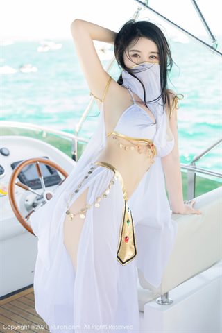 [XiuRen] No.3932 Model Meiqi Mia marine yacht theme exotic costumes show plump figure seductive temptation photo - 0006.jpg