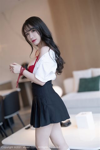 [XiuRen] No.3960 Goddess Cherry Feiyue Sakura Shenzhen Brigade Shooting JK Uniform Half Stripped Sexy Lingerie Perfect Temptation - 0019.jpg