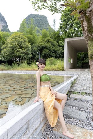 [XiuRen] No.3971 여신 Zhu Keer 꽃 계림 여단 촬영 야외 대나무 숲 이국적인 쇼 통통 유방 유혹 사진 - 0008.jpg