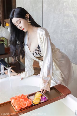 [XiuRen] No.4020 Secretaria de la modelo Yun Er, tema de la trama, baño, ropa interior sexy con estampado de leopardo, muestra la - 0059.jpg