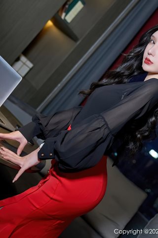 [XiuRen] No.4075 Tema plot Goddess Zhou Yuxi Boss Sandy membuka pertunjukan pantyhose hitam, pantat, foto godaan panas - 0011.jpg