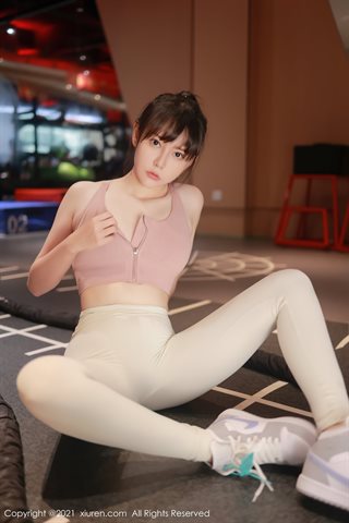 [XiuRen] No.4137 New model Han Xilei gym sexy sports underwear tight show perfect body temptation photo - 0013.jpg