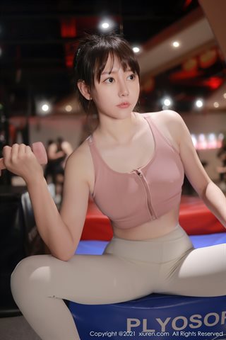 [XiuRen] No.4137 New model Han Xilei gym sexy sports underwear tight show perfect body temptation photo - 0015.jpg