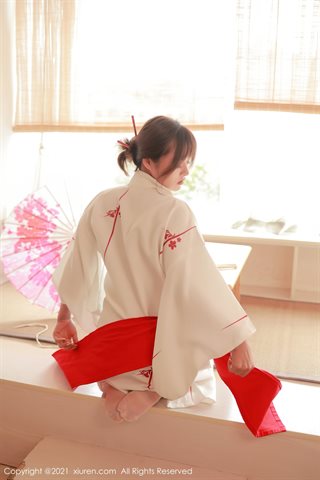 [XiuRen] No.4165 Kamar pribadi Model Nai Muzi cantik dan berwarna-warni dengan kimono ala Jepang - 0016.jpg