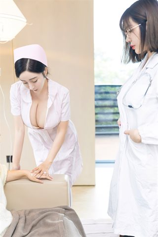 [XiuRen] No.4209 Deusa da coleção de modelos Wang Yuchun & Yuner enfermeira chefe e tema médico figura gorda tentação foto - 0059.jpg