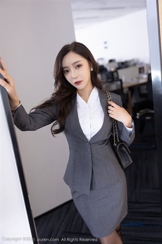 [XiuRen] No.4304 王馨瑶yanni Профессиональная одежда OL черный шелк - 0011.jpg