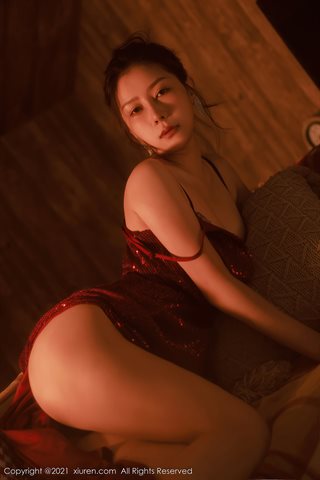 [XiuRen] No.4357 尹甜甜 Style de peinture à l'huile classique sous-vêtements sexy en soie noire - 0014.jpg