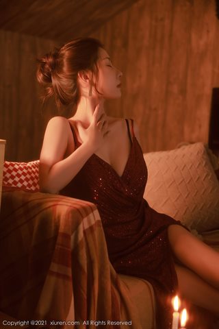 [XiuRen] No.4357 尹甜甜 Biancheria intima sexy di seta nera di stile classico della pittura a olio - 0046.jpg