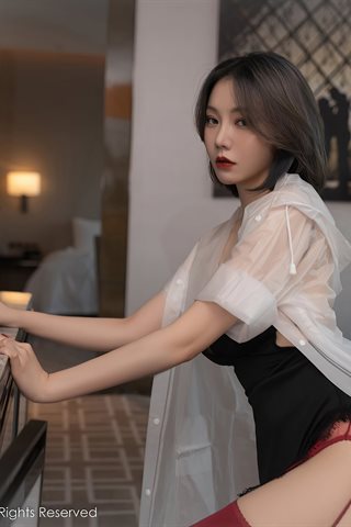 [XiuRen] No.4362 安然Maleah Chongqing travel shoot black underwear red stockings - 0023.jpg
