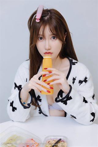 [XiuRen] No.4365 美桃酱 Calze di colore primario biancheria intima lilla a tema hostess coreana - 0062.jpg