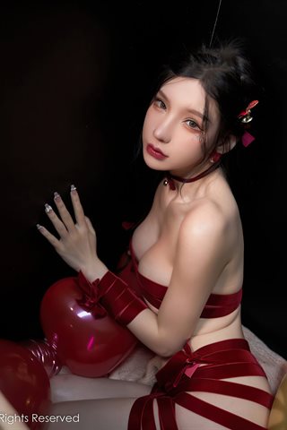[XiuRen] No.4385 周于希Sally Красная лента в новогодней тематике - 0013.jpg