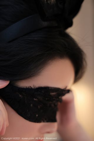 [XiuRen] No.4400 summer宝宝 فستان أسود طويل الملابس الداخلية الدانتيل الحرير الأسود - 0038.jpg