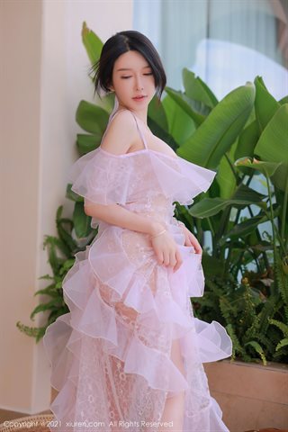 [XiuRen] No.4401 玉兔miki Dali Erhai, сцена в белом кружевном сексуальном нижнем белье - 0001.jpg