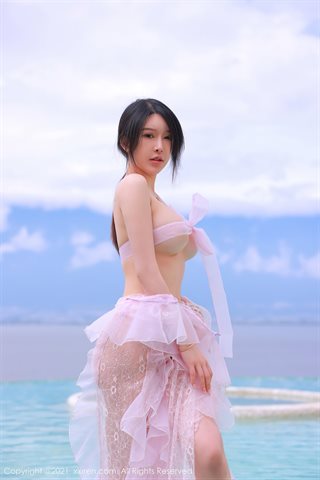 [XiuRen] No.4401 玉兔miki Dali Erhai cảnh đồ lót sexy ren trắng - 0018.jpg