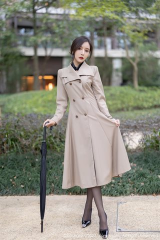 [XiuRen] No.4417 王馨瑶yanni Coupe-vent abricot sous-vêtement en voile transparent noir soie noire - 0007.jpg