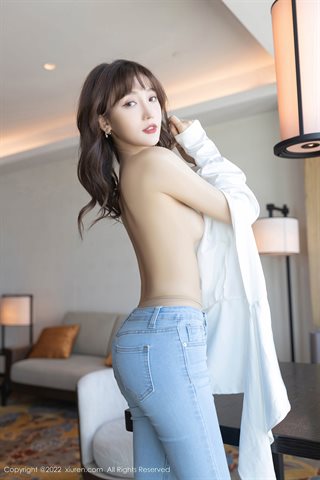 [XiuRen] No.4425 陆萱萱 jeans bianchi a T - 0087.jpg