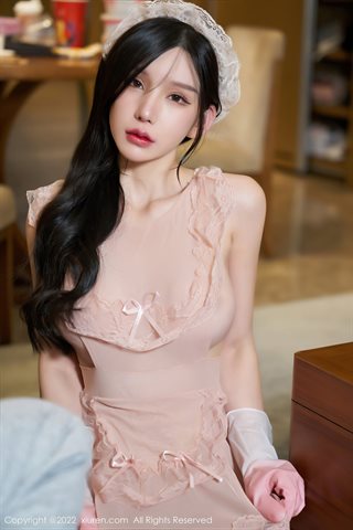 [XiuRen] No.4468 周于希 দাসী cosplay সাদা উচ্চ হিল সঙ্গে সাদা ছোট স্কার্ট ধূসর স্টকিংস - 0056.jpg