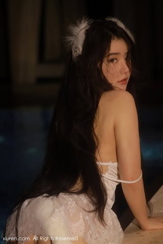 [XiuRen] No.4504 玛鲁娜Manuela Sanya travel shoot white sexy suspender dress - 0007.jpg