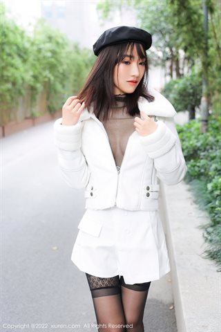 [XiuRen] No.4518 西门小玉 White suit black underwear with black silk - 0009.jpg