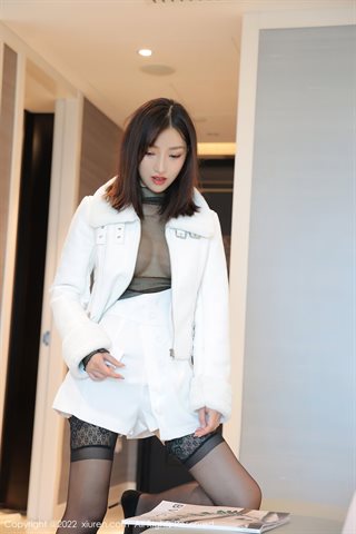 [XiuRen] No.4518 西门小玉 White suit black underwear with black silk - 0019.jpg