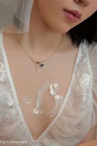 [XiuRen] No.4530 一颗甜蛋黄a Wedding Anniversary Themed White Sheer Dress - 0038.jpg