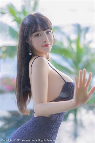 [XiuRen] No.4561 朱可儿Flora Dunkles Kleid mit schwarzer Seide - 0022.jpg
