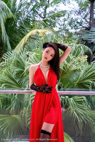 [XiuRen] No.4571 summer宝宝 فستان أحمر مع حرير أسود - 0020.jpg
