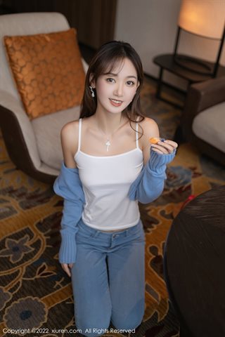 [XiuRen] No.4582 唐安琪 stoking warna dasar jeans - 0026.jpg