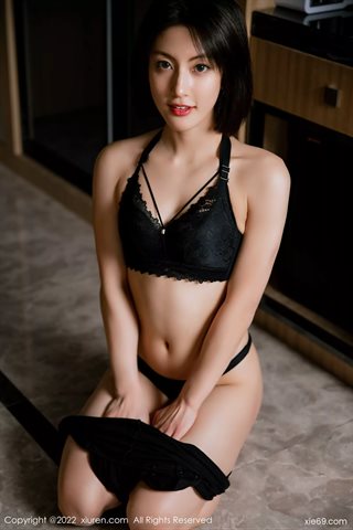 [XiuRen秀人网] No.4603 林文文yooki Indoor scene black underwear - 0054.jpg