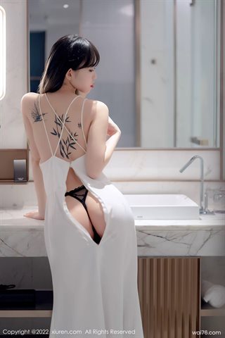 [XiuRen秀人網] No.4611 奶瓶 白色薄紗吊帶長裙 - 0039.jpg
