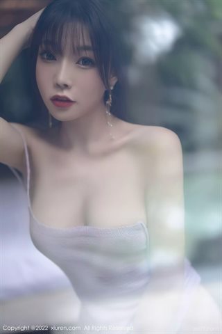 [XiuRen秀人网] No.4734 芝芝Booty Vestido liguero morado con medias blancas - 0063.jpg
