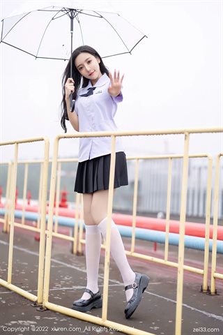 [XiuRen秀人网] No.4819 王馨瑶yanni Váy ngắn màu đen màu xanh lá cây đồ lót màu xám với tất trắng - 0003.jpg