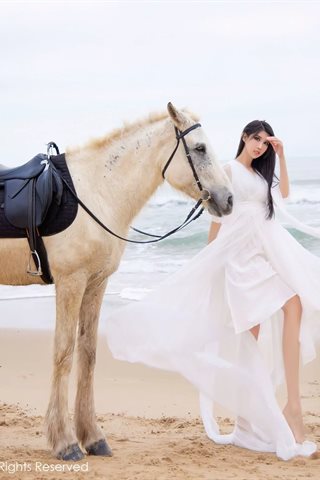 [XiuRen秀人网] No.4829 葛征 Weißes langes Kleid Gelber Bikini - 0004.jpg