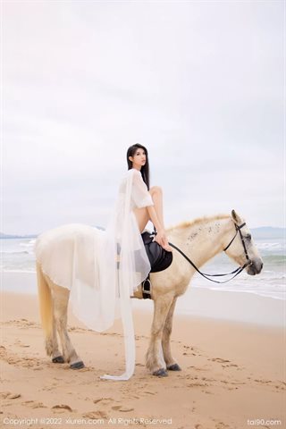[XiuRen秀人网] No.4829 葛征 Белое длинное платье Желтое бикини - 0017.jpg