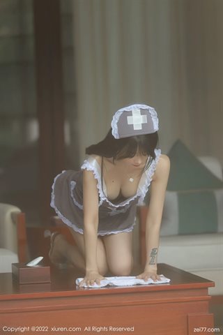 [XiuRen秀人网] No.4924 佘贝拉bella Grey Maid Costume - 0021.jpg