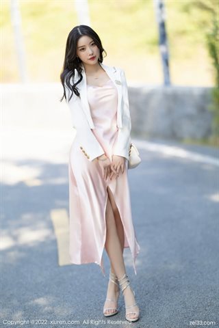 [XiuRen秀人网] No.5088 杨晨晨Yome ярко-розовое платье-комбинация - 0007.jpg